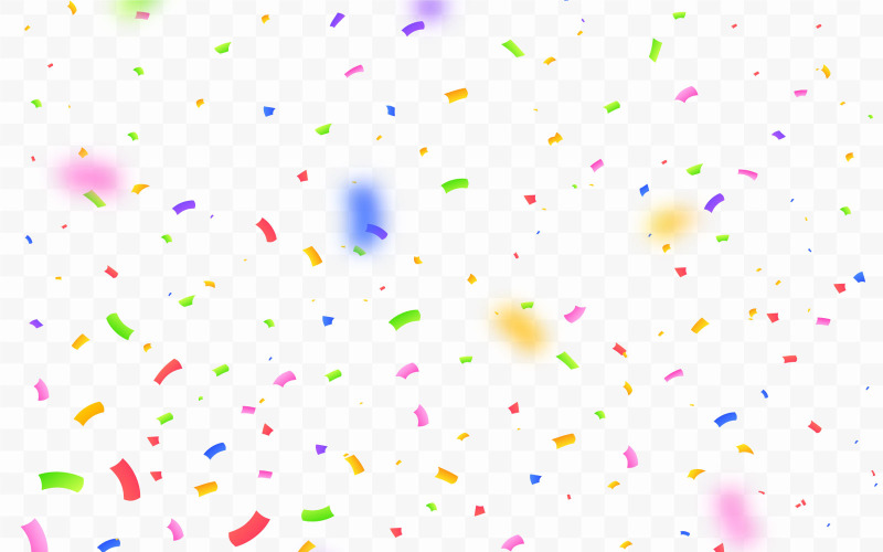 Disegno vettoriale di esplosione di coriandoli colorati