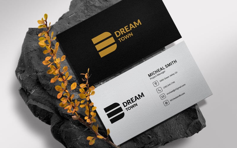 Dream Town-visitekaartje - sjabloon voor bedrijfsidentiteit