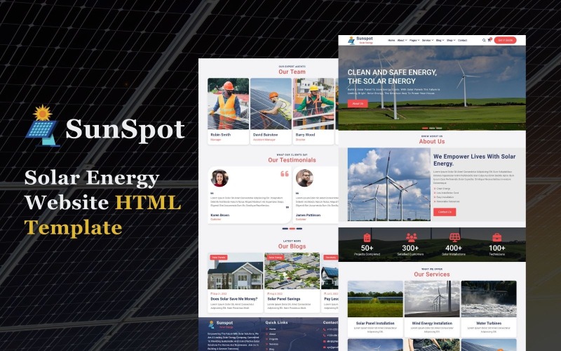 Sunspot - Solar Energy HTML5 Webová šablona