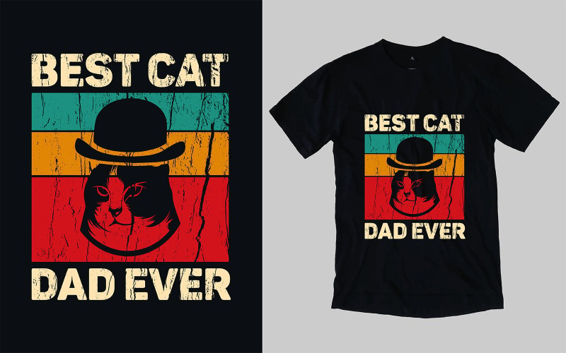Best Cat Dad Ever 父亲节 T 恤 父亲节礼物