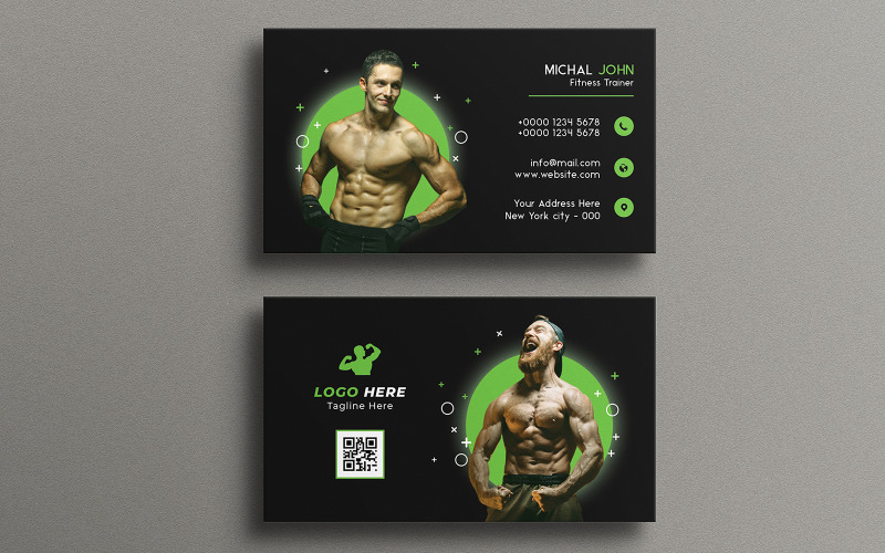 Bezpłatny szablon wizytówki siłowni fitness