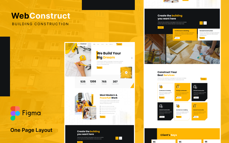 WebConstruct - Construction Figma Template