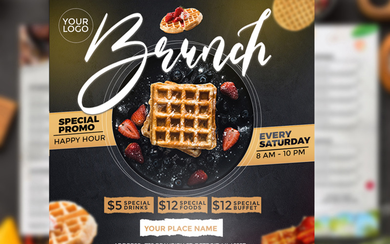 Brunch Flyer – közösségi média