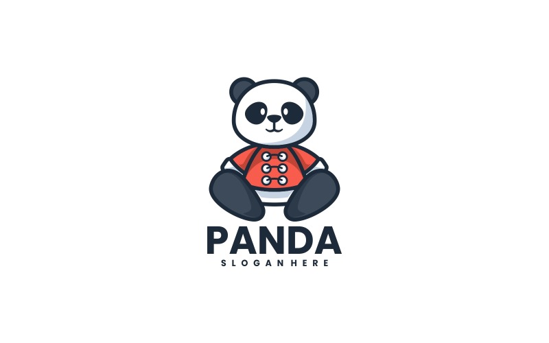 Estilo de logotipo de dibujos animados de panda 2