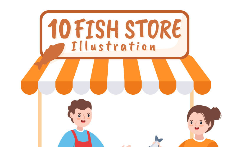10 Fish Store illusztráció