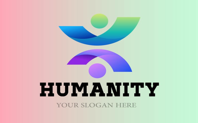 Plantillas de empresas de logotipos de humanidad