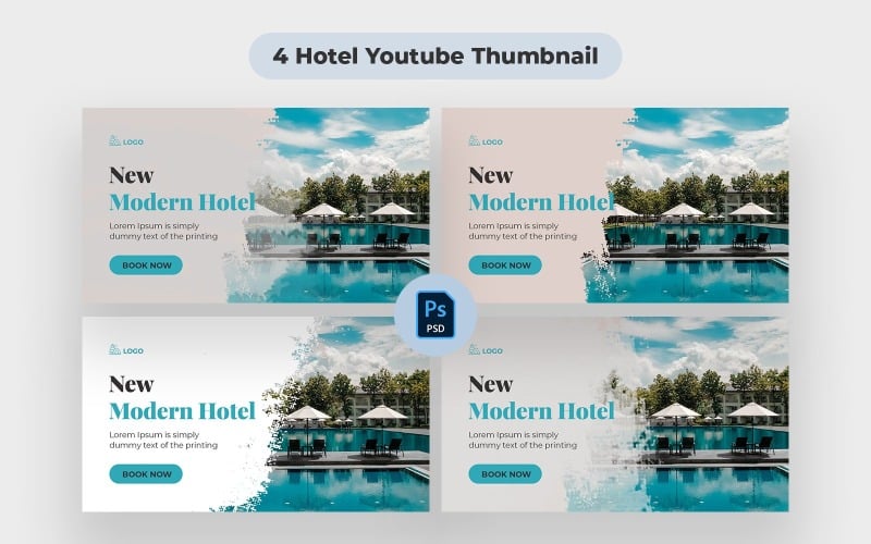 YouTube-Thumbnail-Vorlage für Hotels