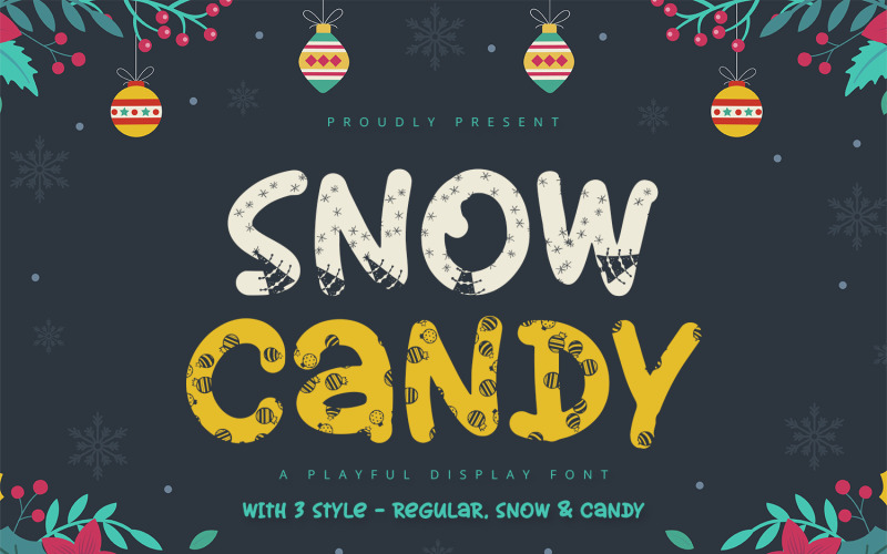 Snow Candy - Police d'affichage ludique