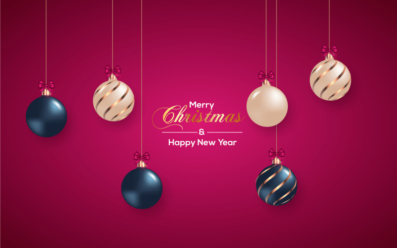 Design de ilustração realista de bolas de Natal
