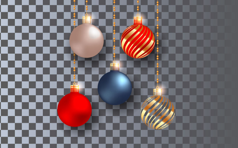 Illustration de boules de Noël joyeux