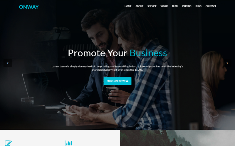 Landingpage-Vorlage für die Onway-Agentur für digitales Marketing