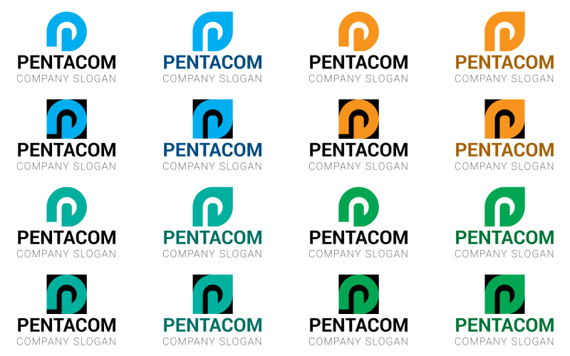 Logo aziendale P Lettera Template_V_003