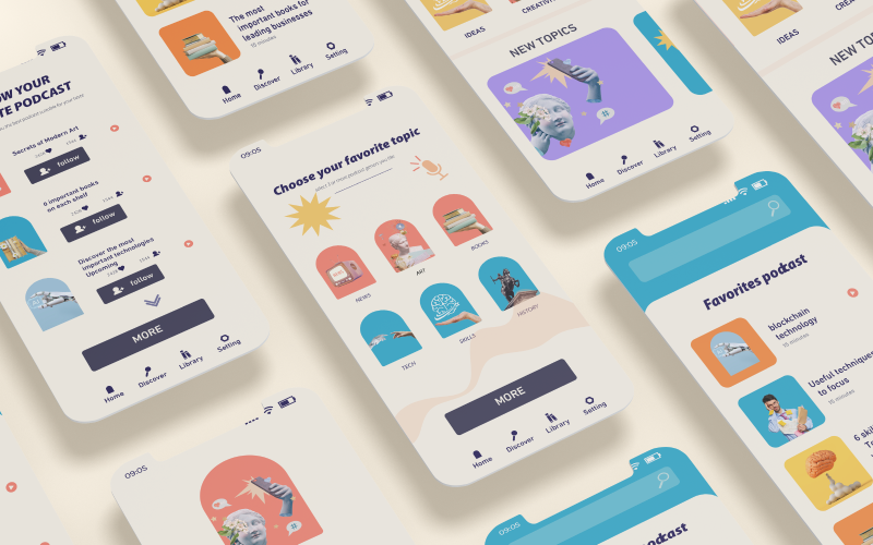 Podcast Ui-sjabloonontwerp