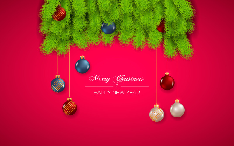 Sammlung von dekorativen Weihnachtskugeln Design