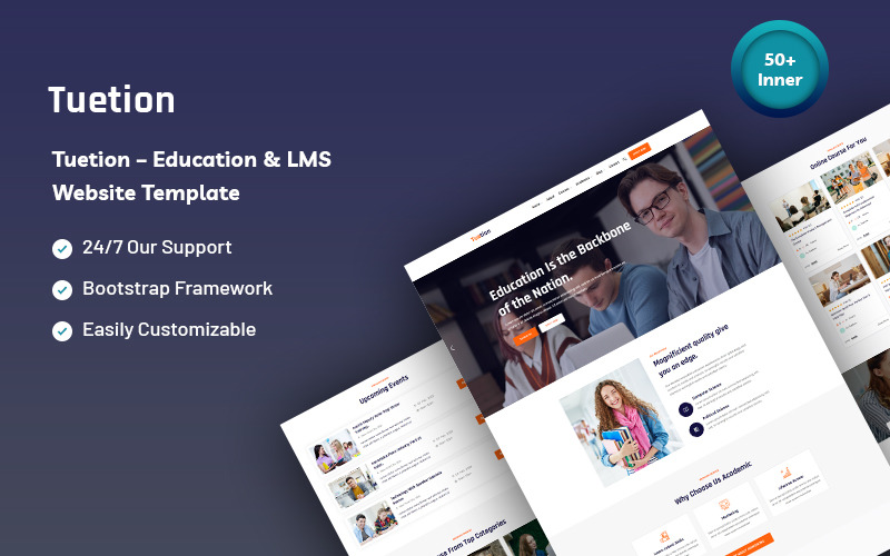 Tuetion - Educatie & LMS-websitesjabloon