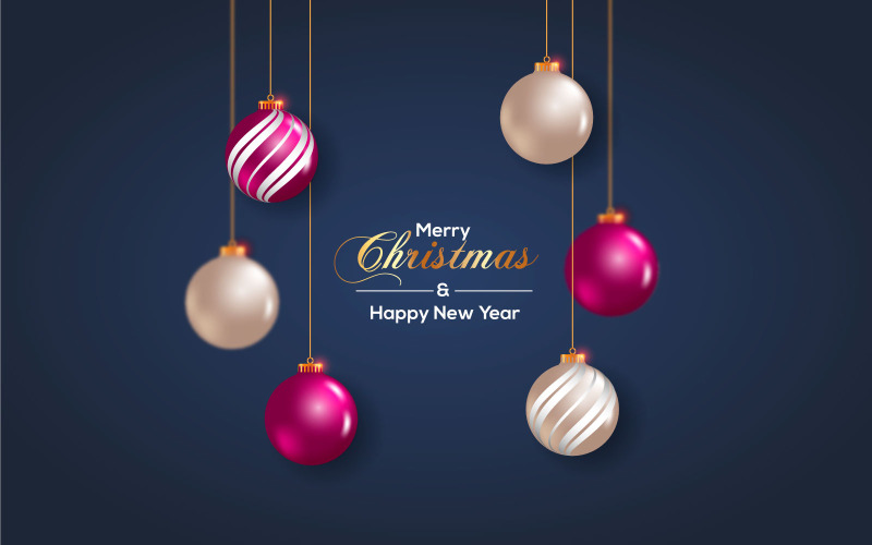 Weihnachtskugeln Sammlung von Weihnachtskugeln auf dunklem Hintergrund