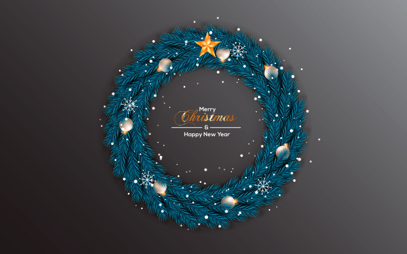 Boże Narodzenie Wieniec Z Gałęzi Sosny White Christmas Ball Gwiazda I Czerwona Koncepcja Barris