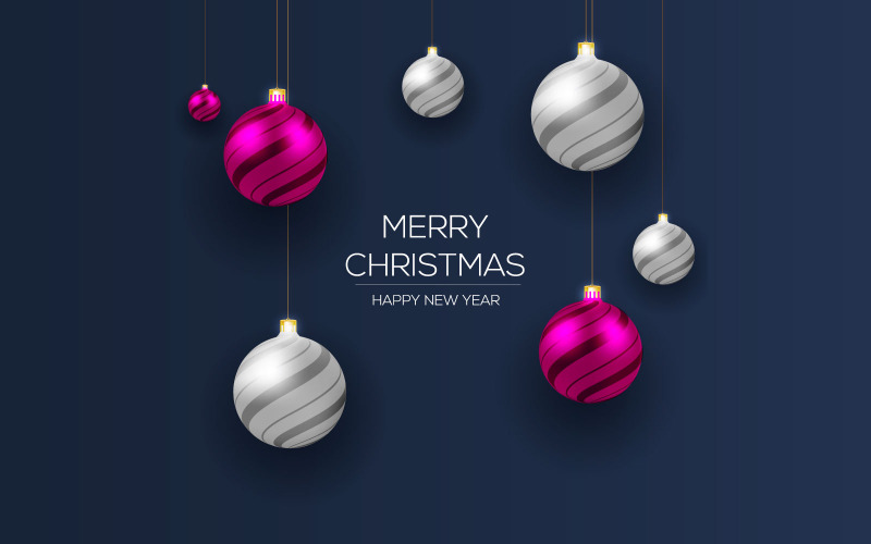 Cenografia de Bolas de Natal. Bola de Natal realista 3D colorida com estampas e padrões de Natal