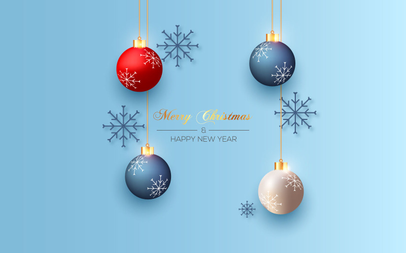 Conjunto de bola de Natal. Bola de vidro em design de fundo escuro