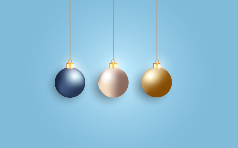Conjunto de bola de Natal feliz. Bolas de vidro em estilo de fundo escuro
