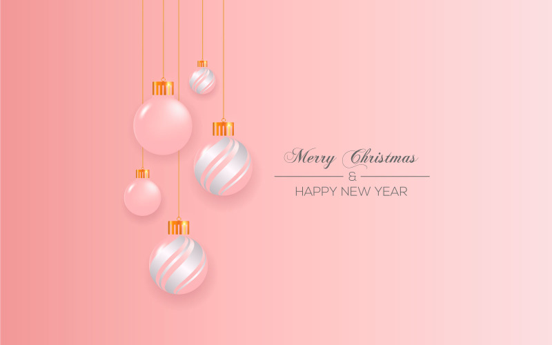Dekoratív karácsonyi labdák rózsaszín koncepció gyűjteménye