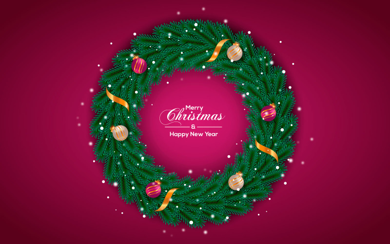 Guirlande de Noël avec Branche de Pin Style Boules de Noël Blanches