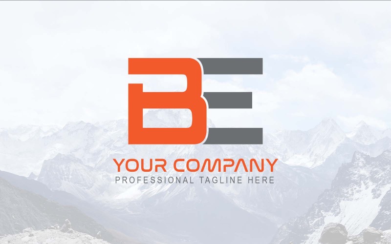 Professionale e moderno BE Letter Logo Design-Identità del marchio