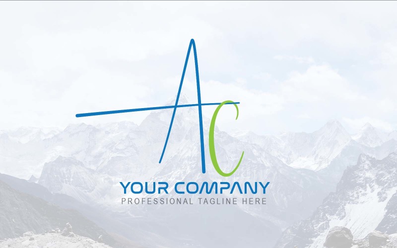 Design de logotipo profissional e moderno com letras AC - Identidade da marca
