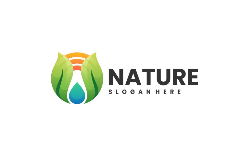 Estilo de logotipo gradiente natural 3