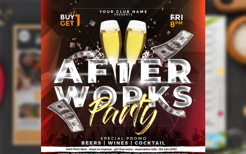 Fêtes de club - modèle de flyer