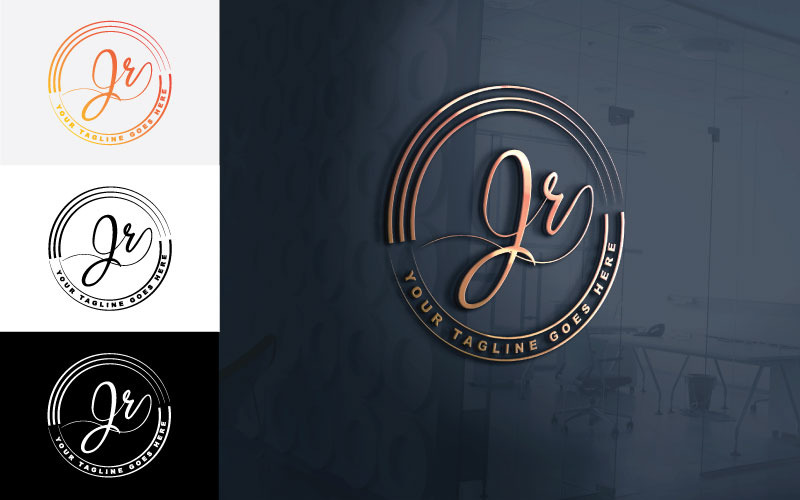 Ny fotografi JR-logotypdesign för din studiomärkesidentitet