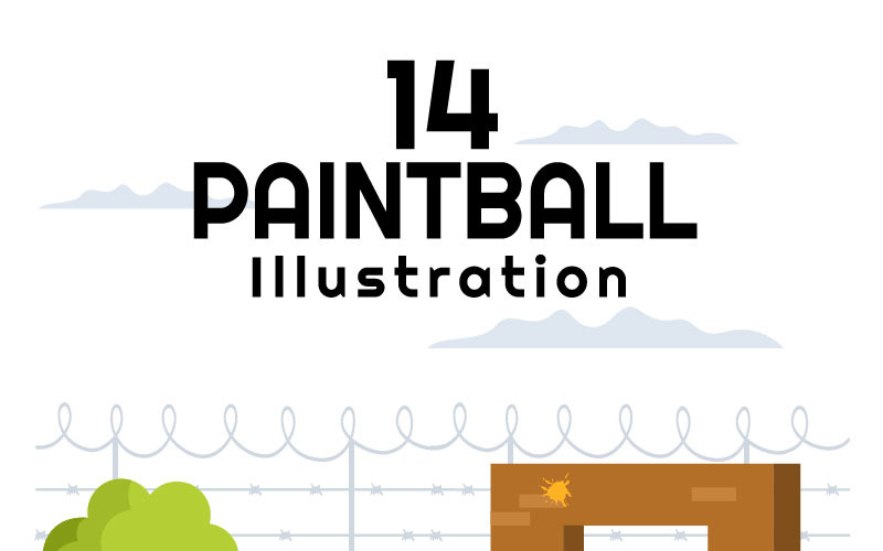 14 Paintball-spelillustratie