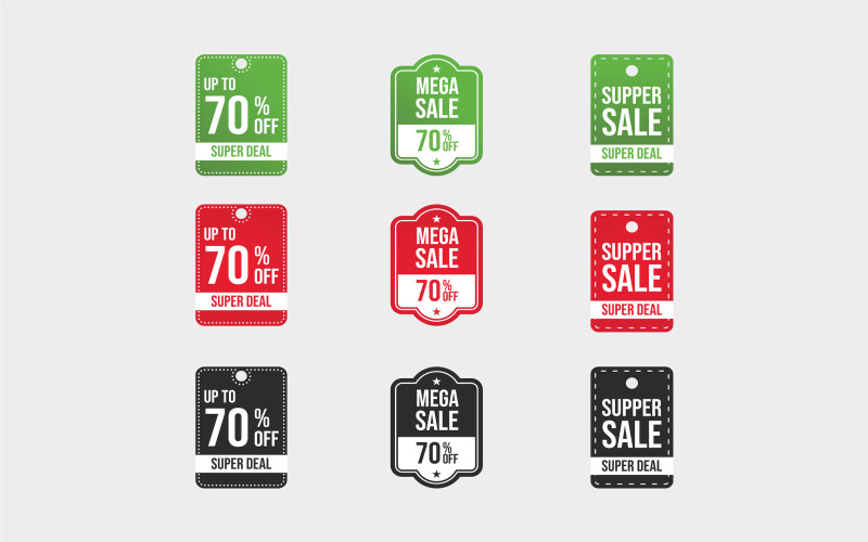 Super Deal 70 procent rabatt märke