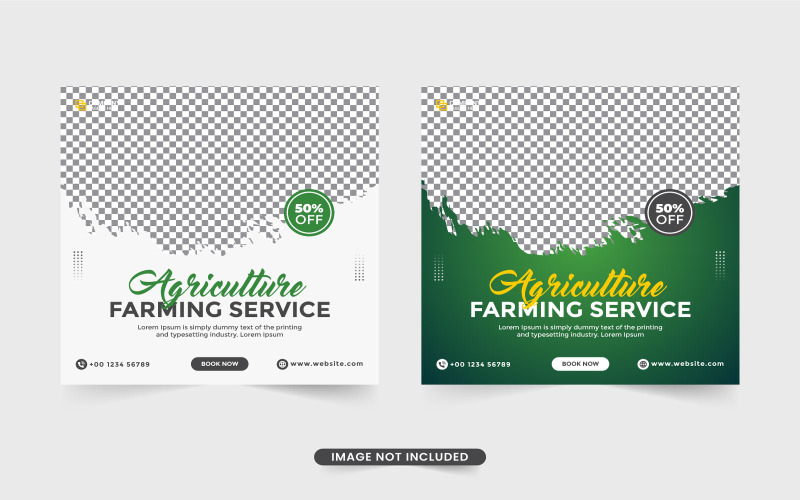 Agro Farm Service Banner för sociala medier