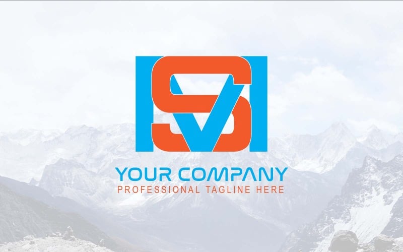 Design de logotipo de letra SM profissional - Identidade da marca