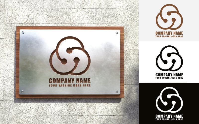 Novo design de logotipo do círculo de arquitetura e tecnologia - identidade da marca
