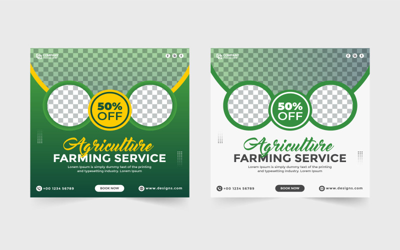 Plantilla de servicio de agricultura agrícola