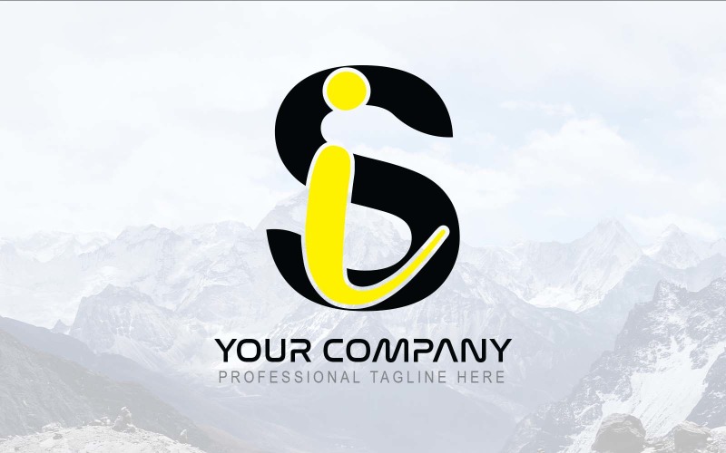 Професійний дизайн логотипа SI лист-ідентичність бренду