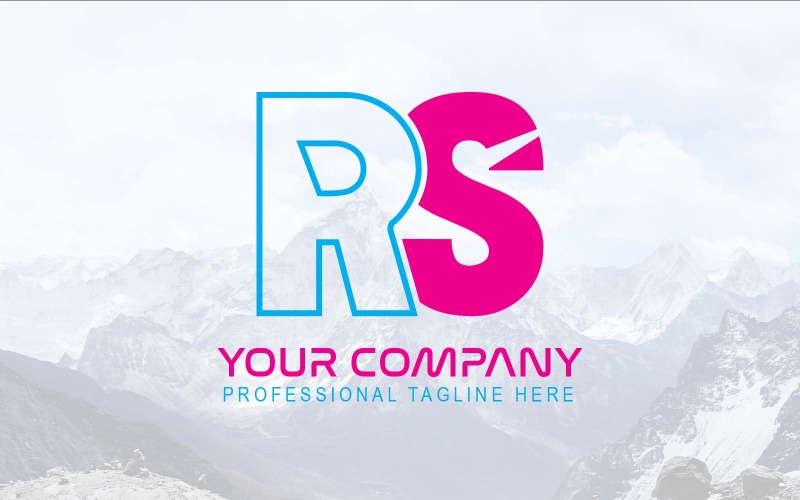 Professioneel RS-letterlogo-ontwerp-merkidentiteit