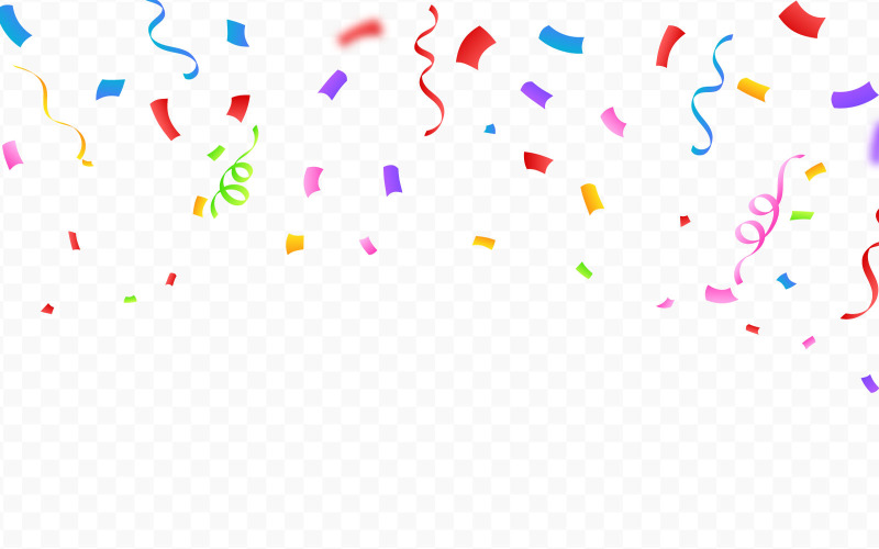 五彩纸屑矢量节日背景元素模板