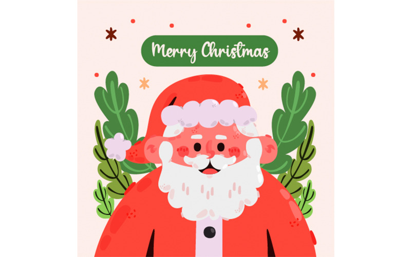 God julhälsning med Santa Illustration