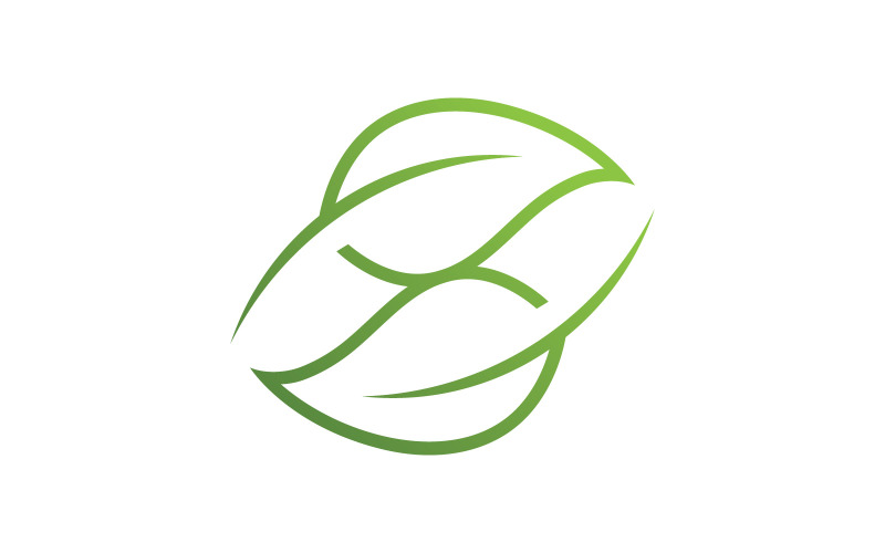 Green leaf nature element vector logo design V6 - Nature Element Graphics For Websites