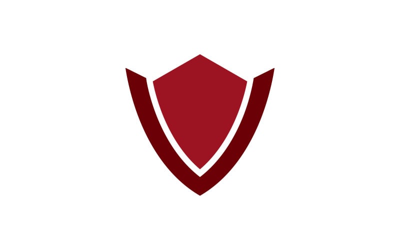 Kalkan logo şablonu tasarımı. vektör kalkan simgesi V9