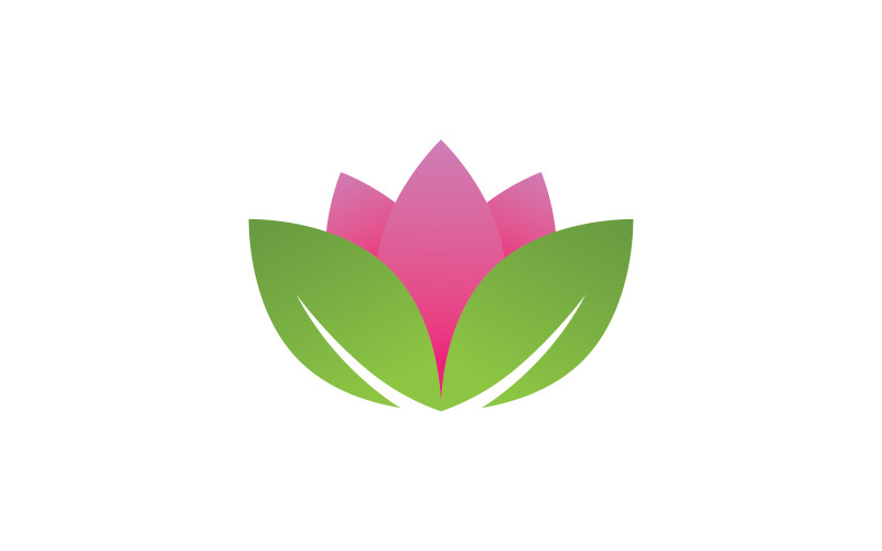 Lotus flower vector logo template3