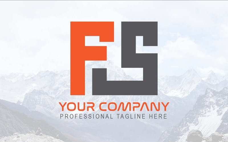 Ny professionell FS Letter Logo Design-varumärkesidentitet