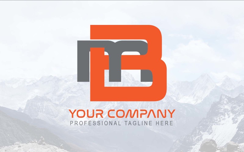 Professional MB  Letter Logo Design-Brand Identity