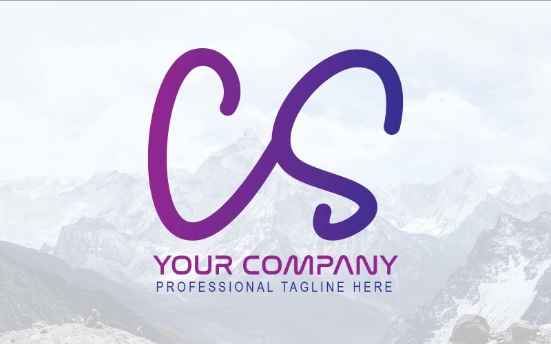 Professionelles neues CS Letter Logo Design-Markenidentität