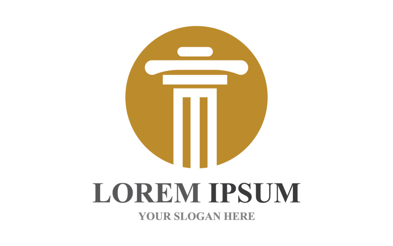 Kolumn Pillar Law Logo Vector Mall V14