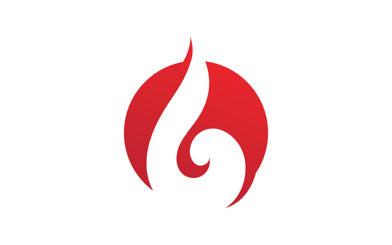 Modèle vectoriel de conception de logo de flamme de feu V11
