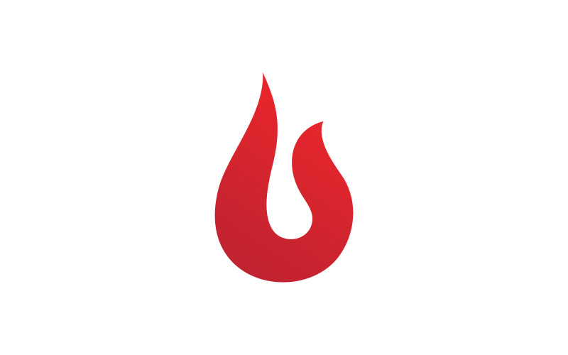 Modello vettoriale di disegno del logo della fiamma del fuoco V5